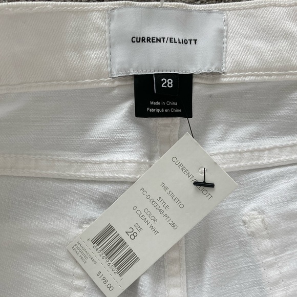 Current/Elliott The Stiletto Style Jeans Clean White - Picture 8 of 11